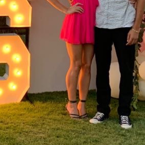 Dark Green Strapy Heels - Picture 4 of 5